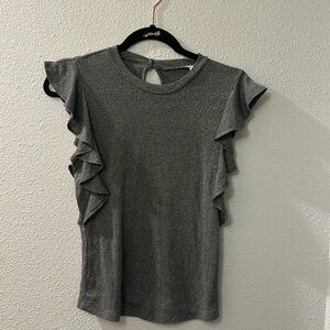 Matty M silver short sleeve blouse